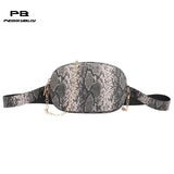 Snake Pattern Chain Shoulder Waist Bags